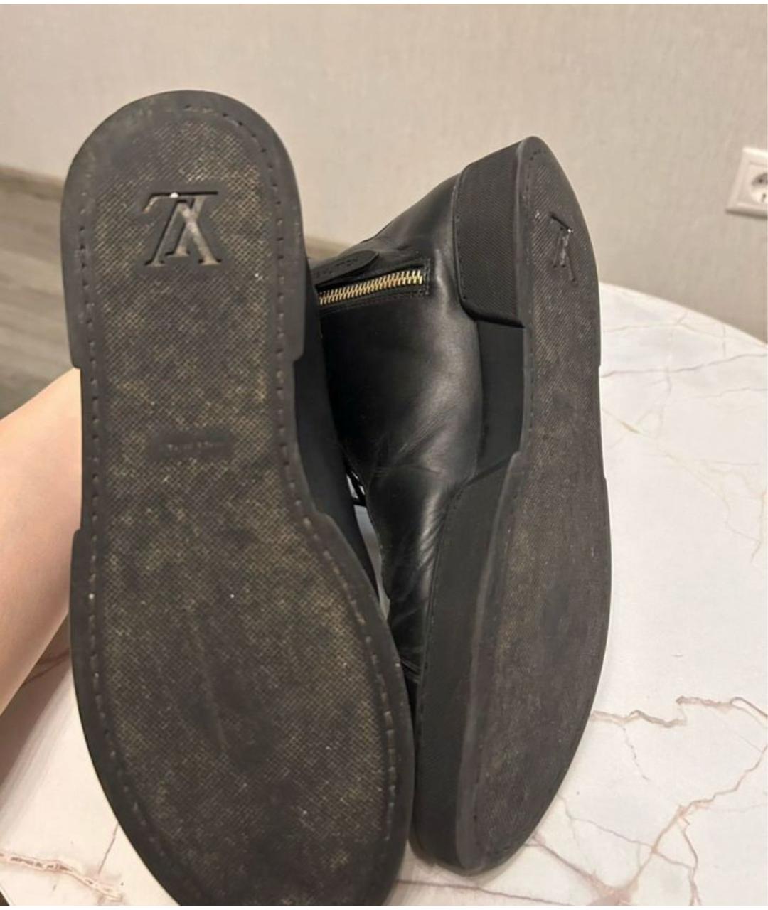 LOUIS VUITTON Черные кожаные кеды, фото 5