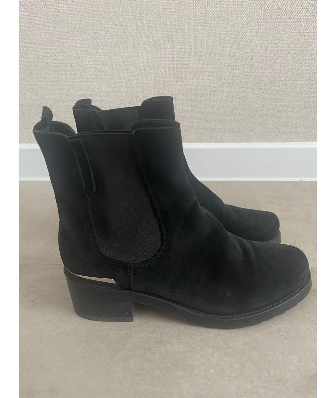 STUART WEITZMAN Черные замшевые ботинки, фото 5