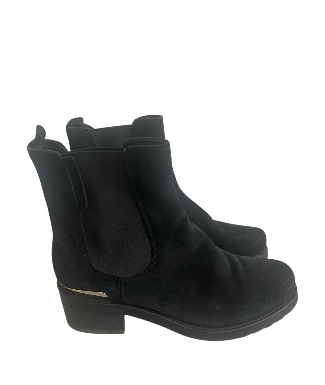 STUART WEITZMAN Черные замшевые ботинки, фото 1