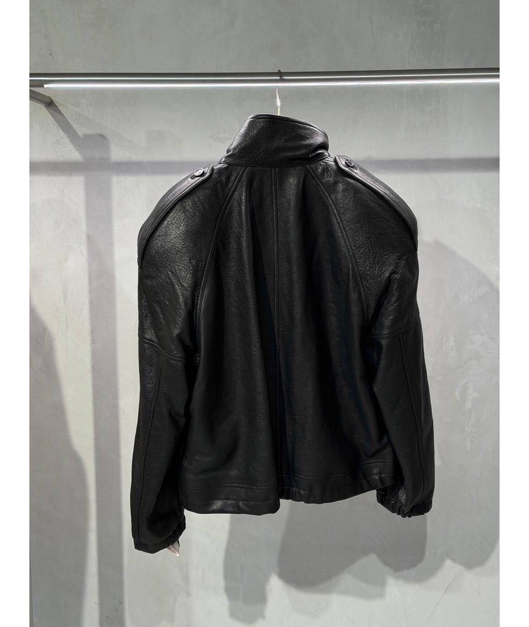 SAINT LAURENT Черная кожаная куртка, фото 2