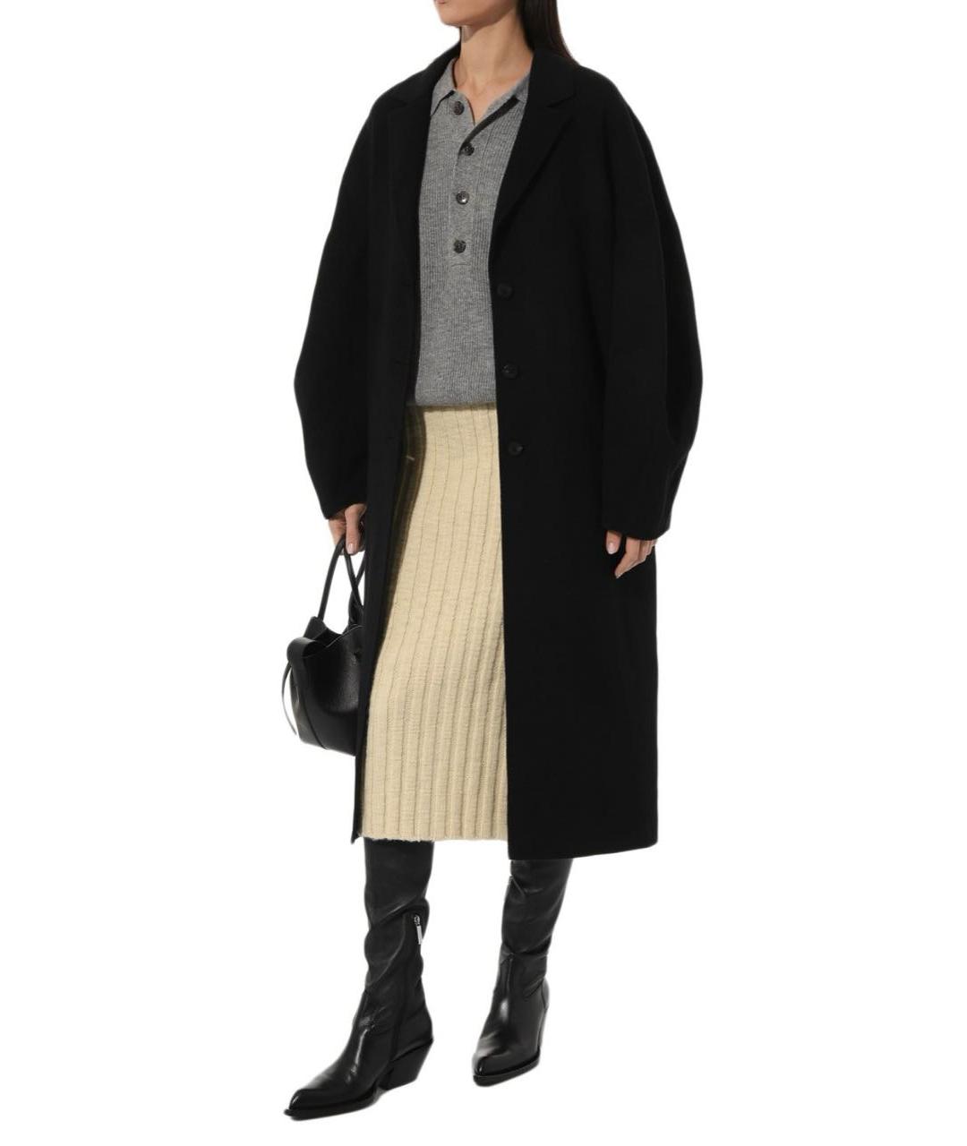 JIL SANDER Бежевая шерстяная юбка макси, фото 5