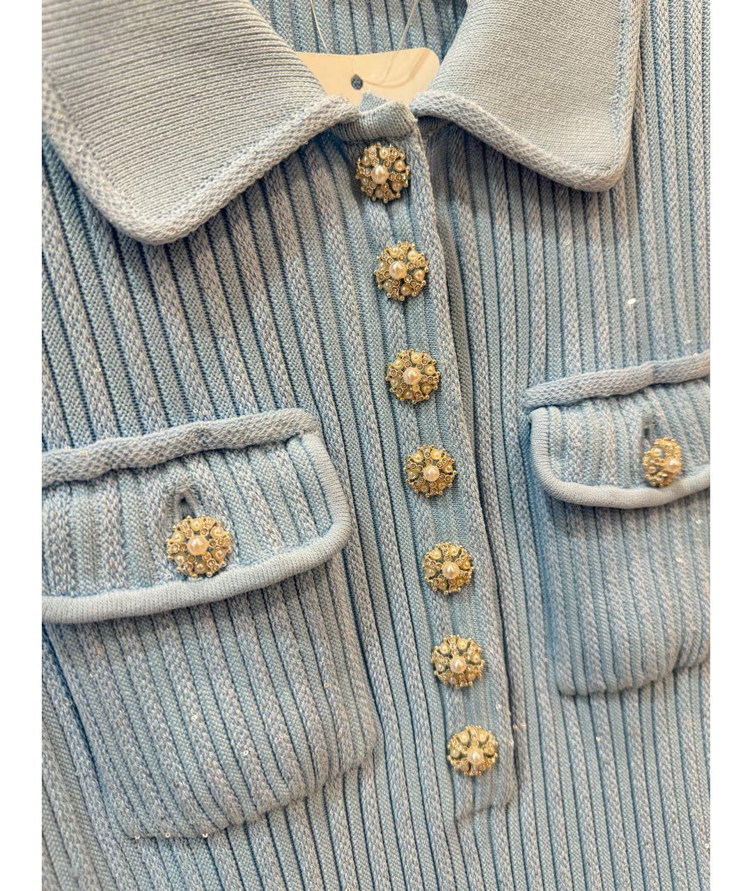SELF-PORTRAIT Голубое коктейльное платье, фото 4