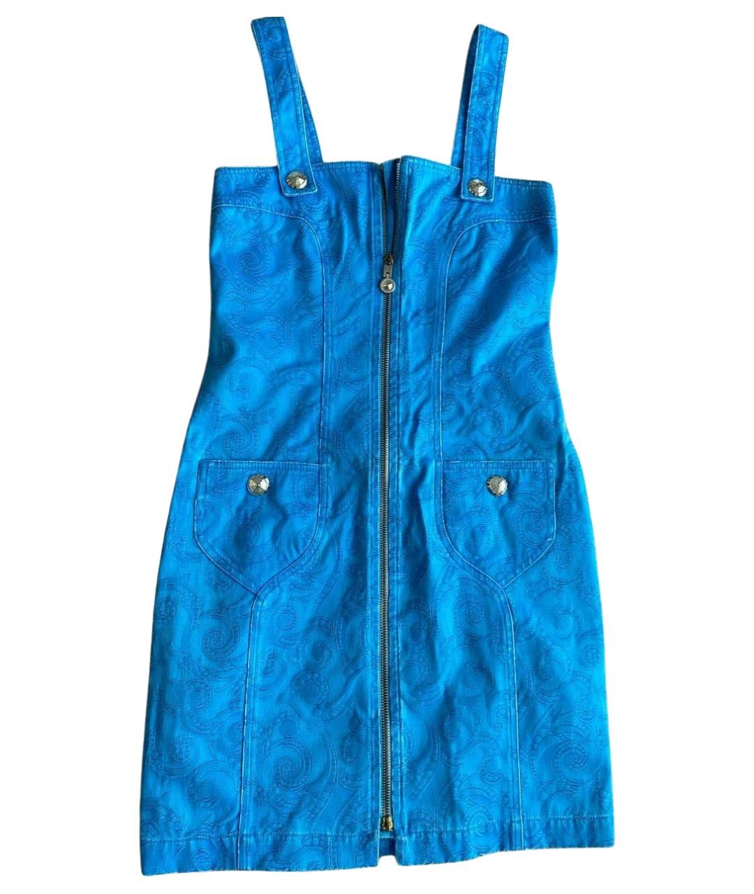 VERSACE JEANS COUTURE Голубое деним повседневное платье, фото 1