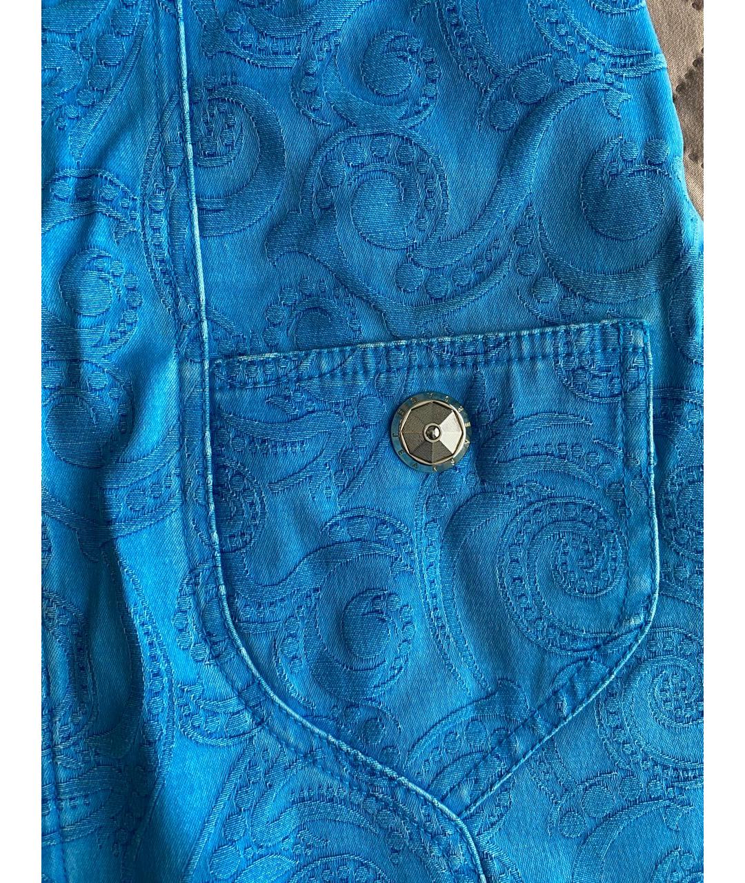 VERSACE JEANS COUTURE Голубое деним повседневное платье, фото 5