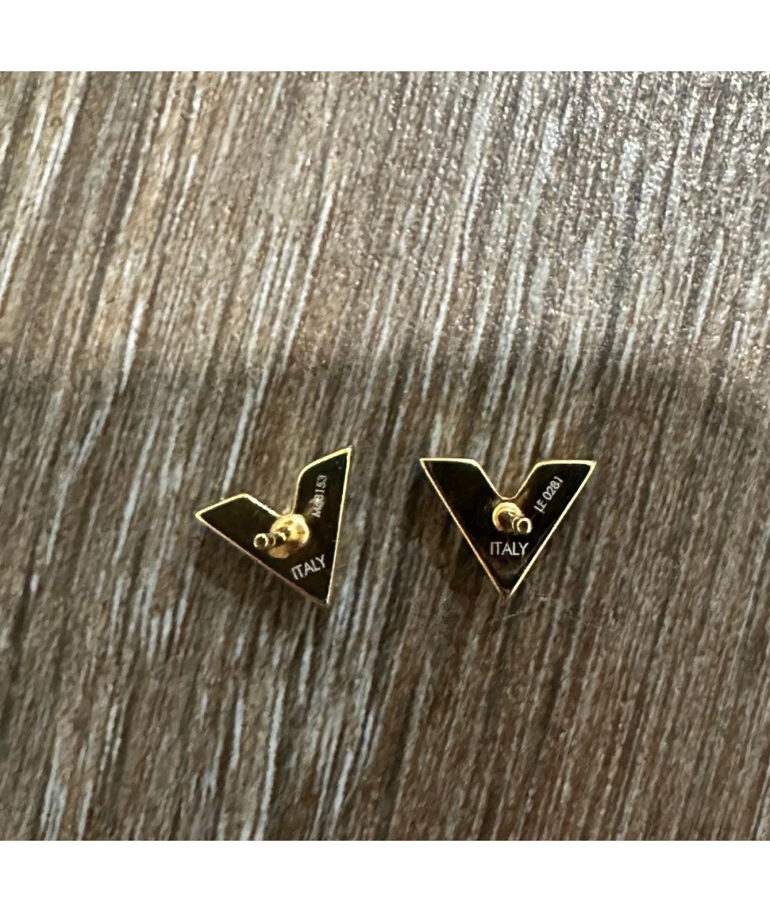 LOUIS VUITTON Золотые латунные серьги, фото 2
