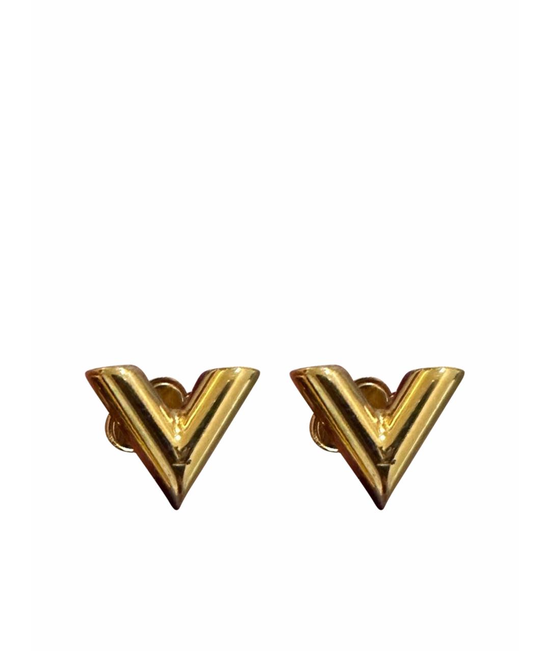 LOUIS VUITTON Золотые латунные серьги, фото 1