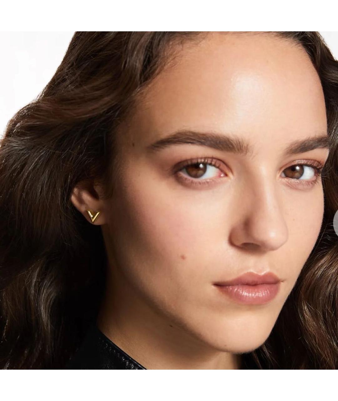 LOUIS VUITTON Золотые латунные серьги, фото 4