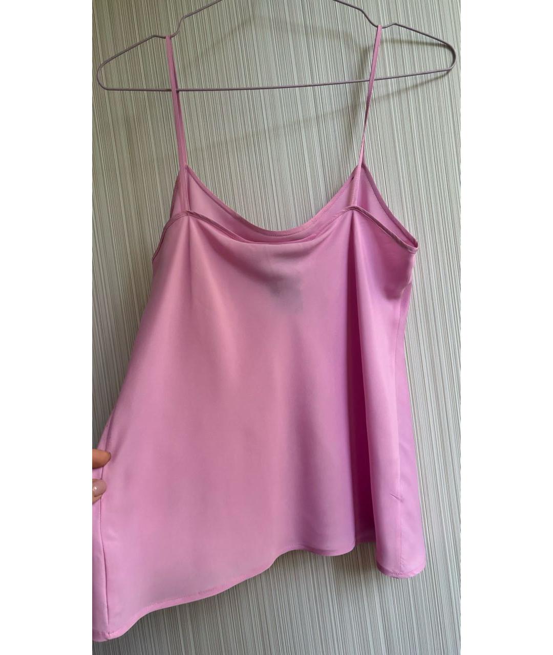 WEEKEND MAX MARA Розовая шелковая блузы, фото 8
