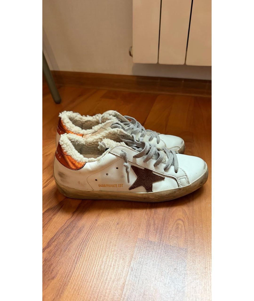GOLDEN GOOSE Белые кожаные кеды, фото 6