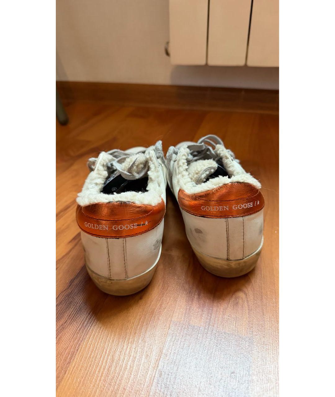 GOLDEN GOOSE Белые кожаные кеды, фото 4