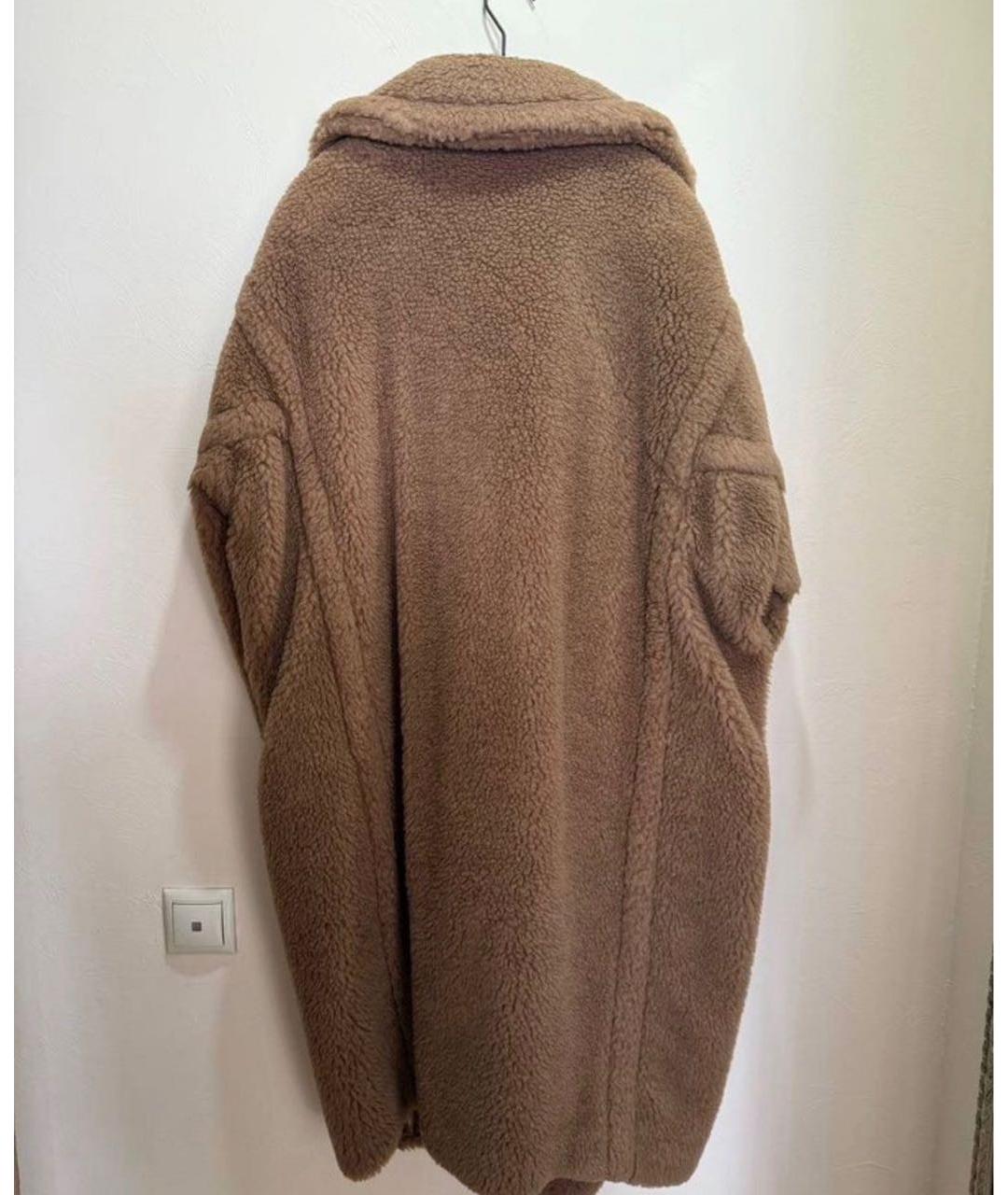 MAX MARA Коричневая шерстяная шуба, фото 2