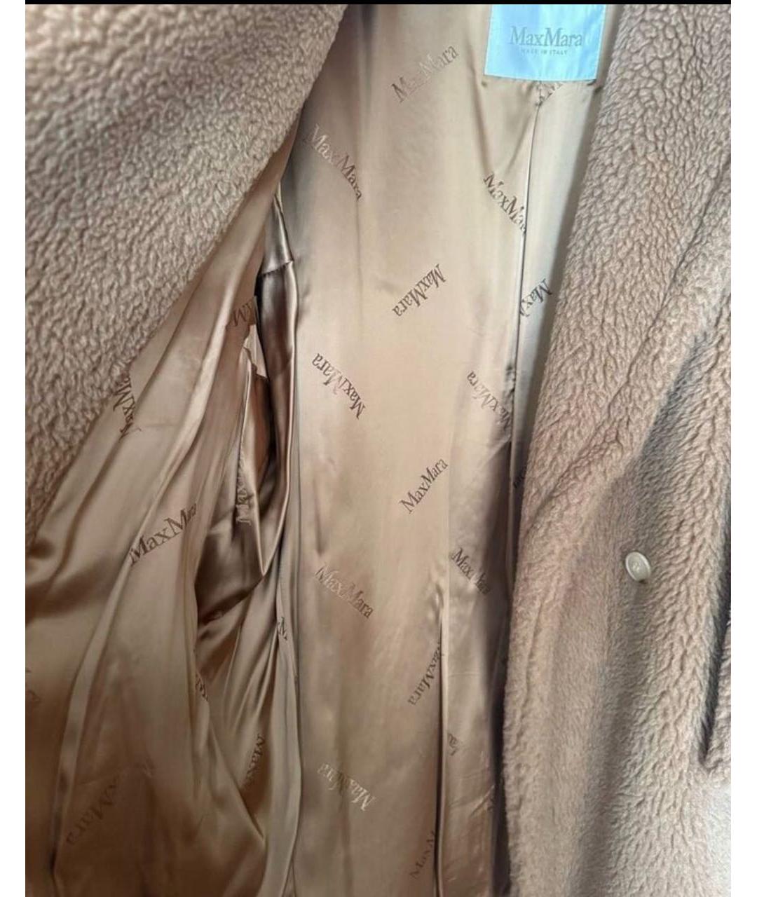 MAX MARA Коричневая шерстяная шуба, фото 4