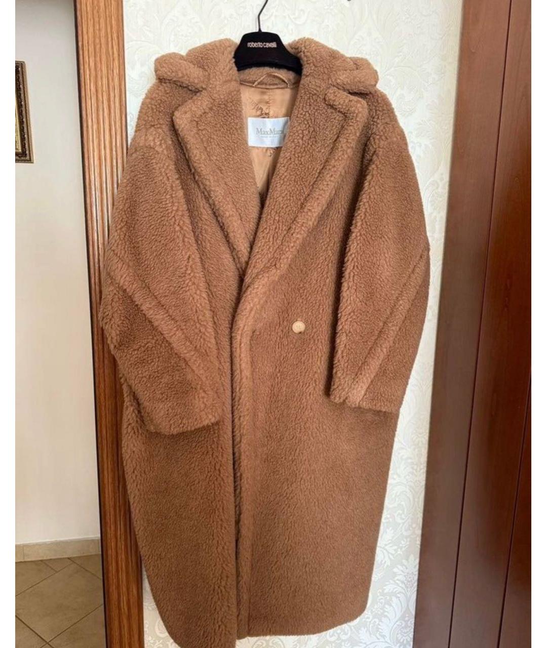 MAX MARA Коричневая шерстяная шуба, фото 8