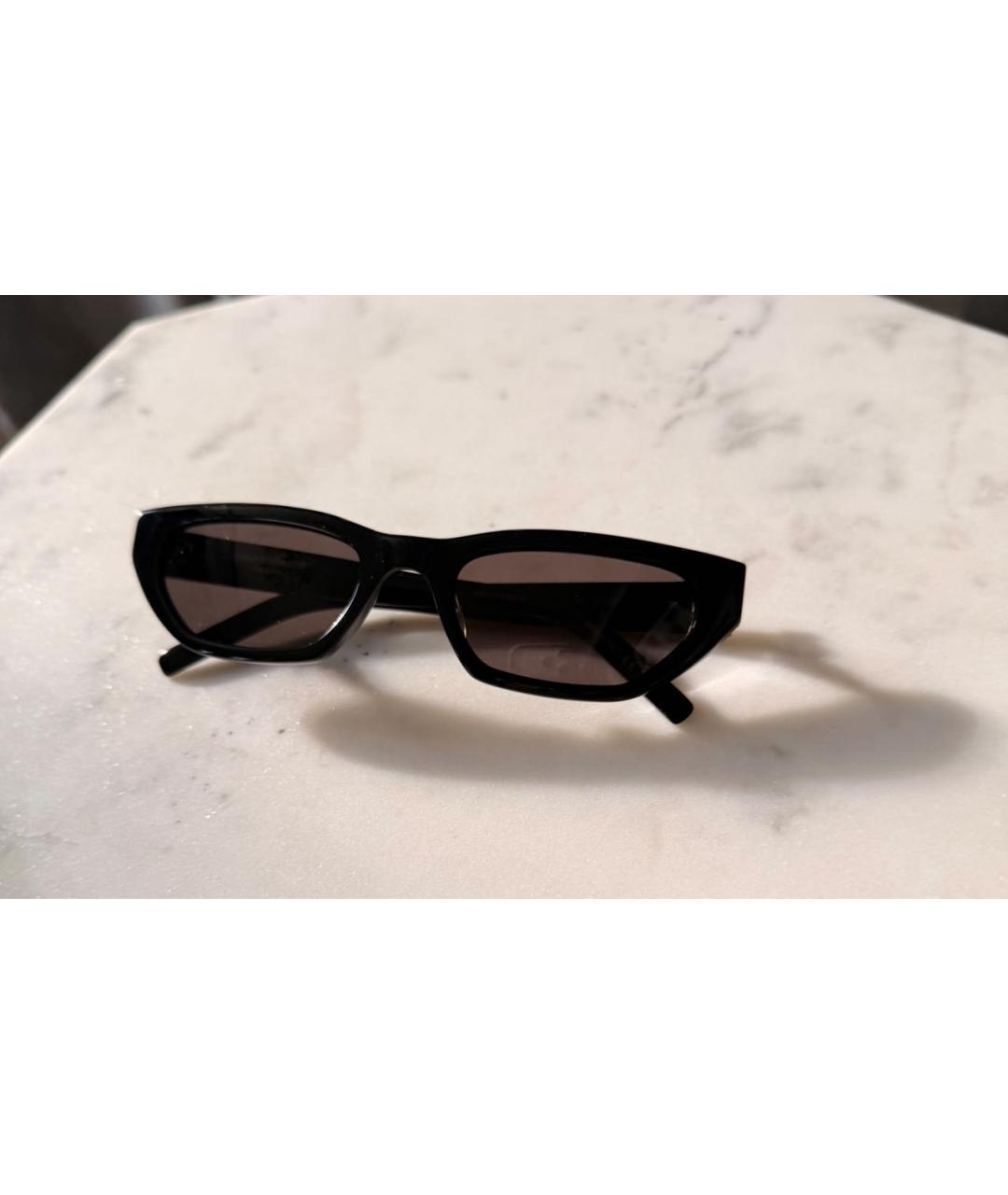 SAINT LAURENT Черные пластиковые солнцезащитные очки, фото 9