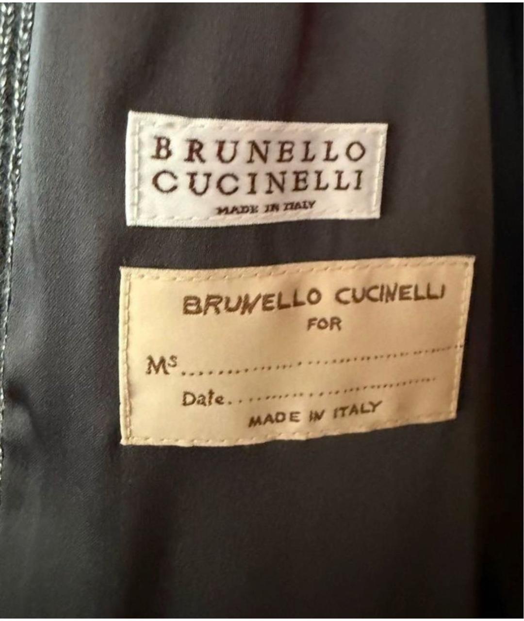 BRUNELLO CUCINELLI Серое кашемировое пальто, фото 6