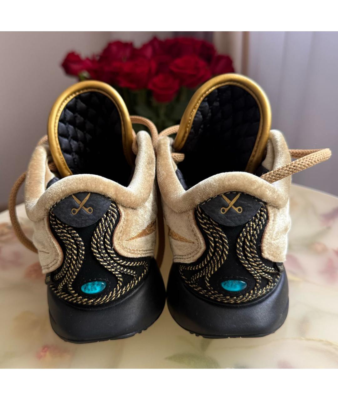 NIKE Золотые бархатные кроссовки, фото 4