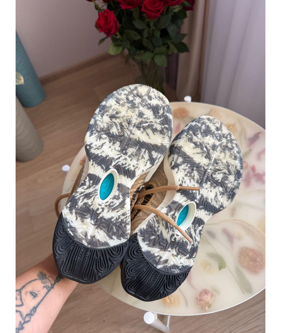 NIKE Золотые бархатные кроссовки, фото 5