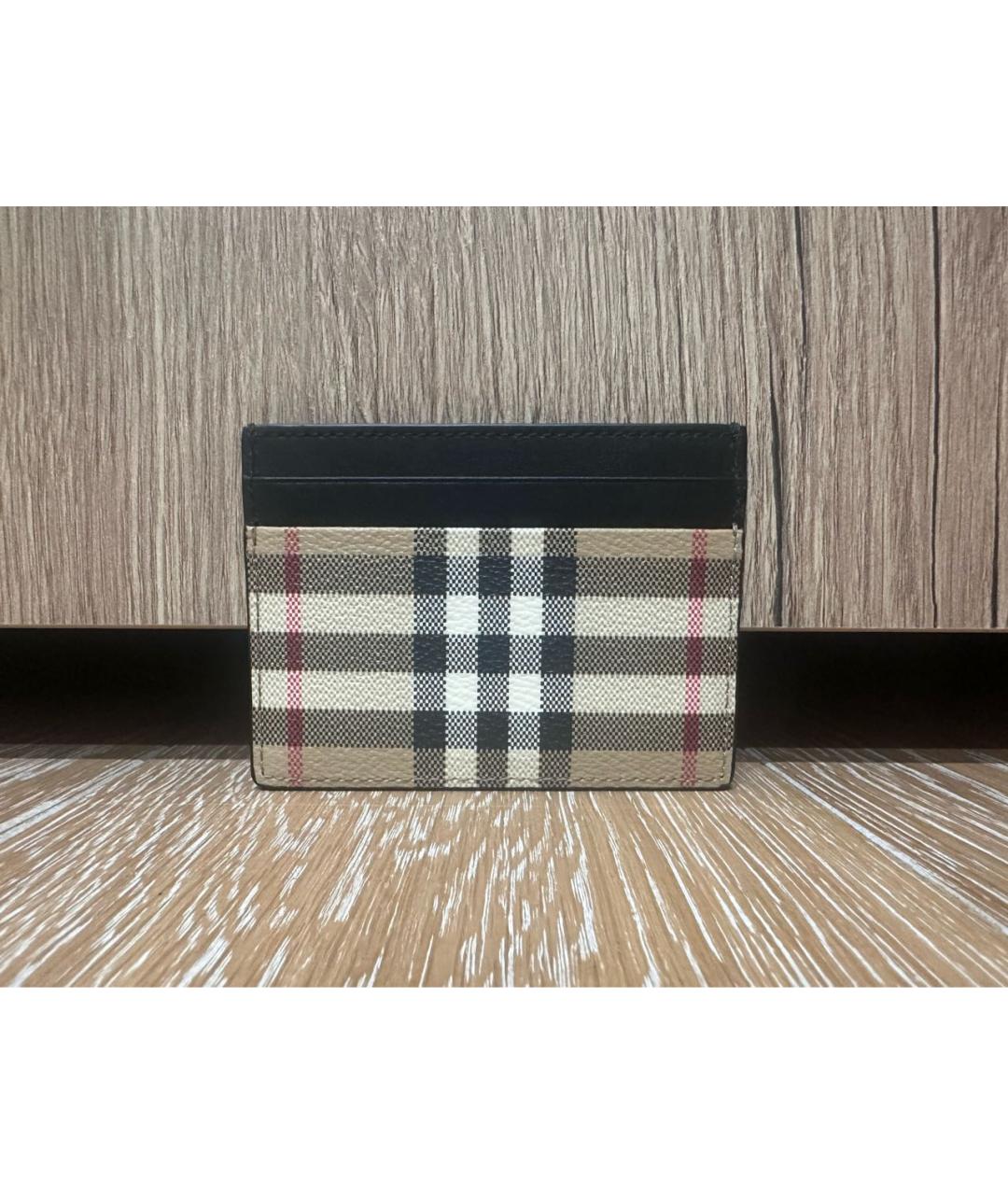 BURBERRY Черный кожаный кардхолдер, фото 7