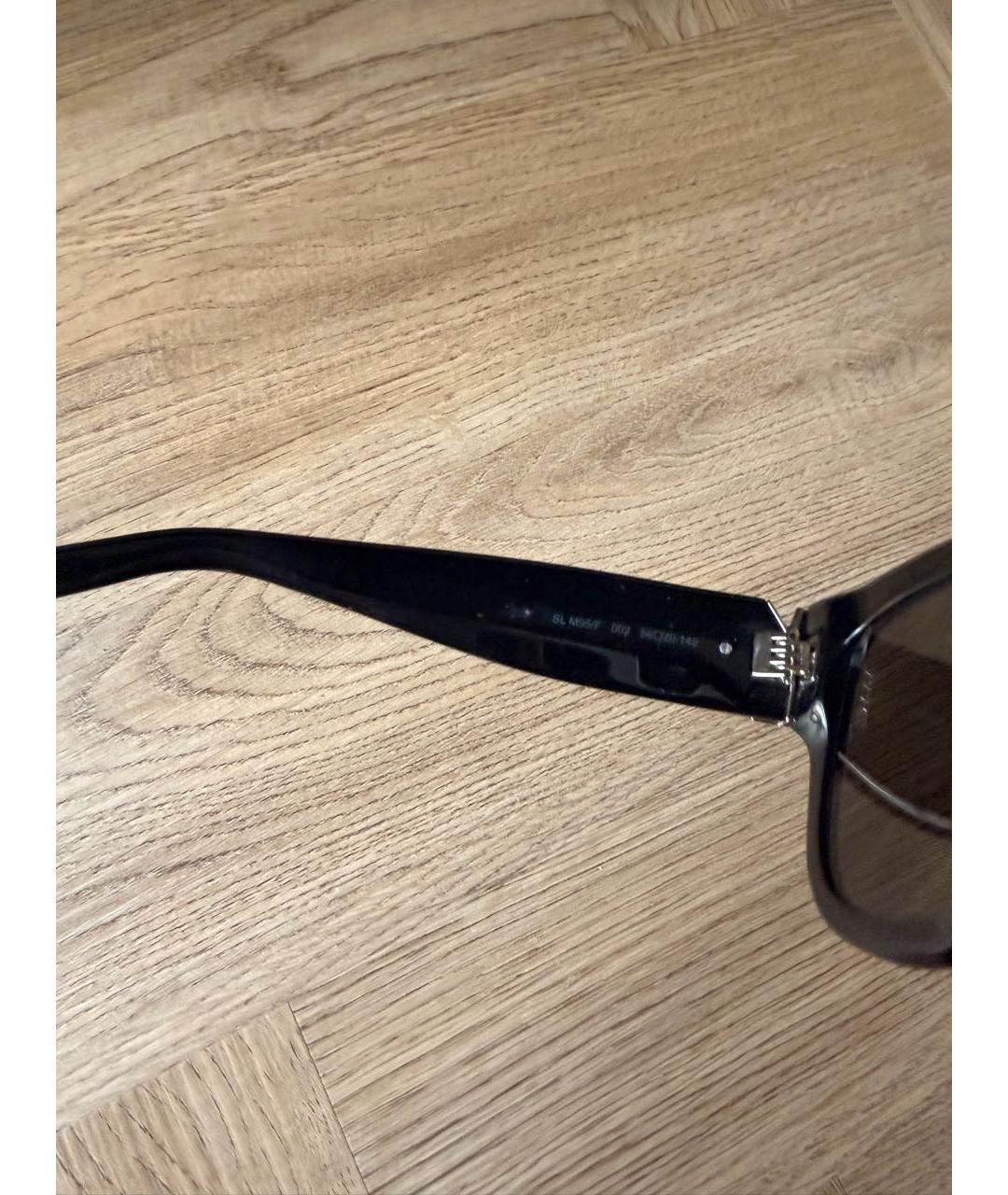 SAINT LAURENT Черные пластиковые солнцезащитные очки, фото 6