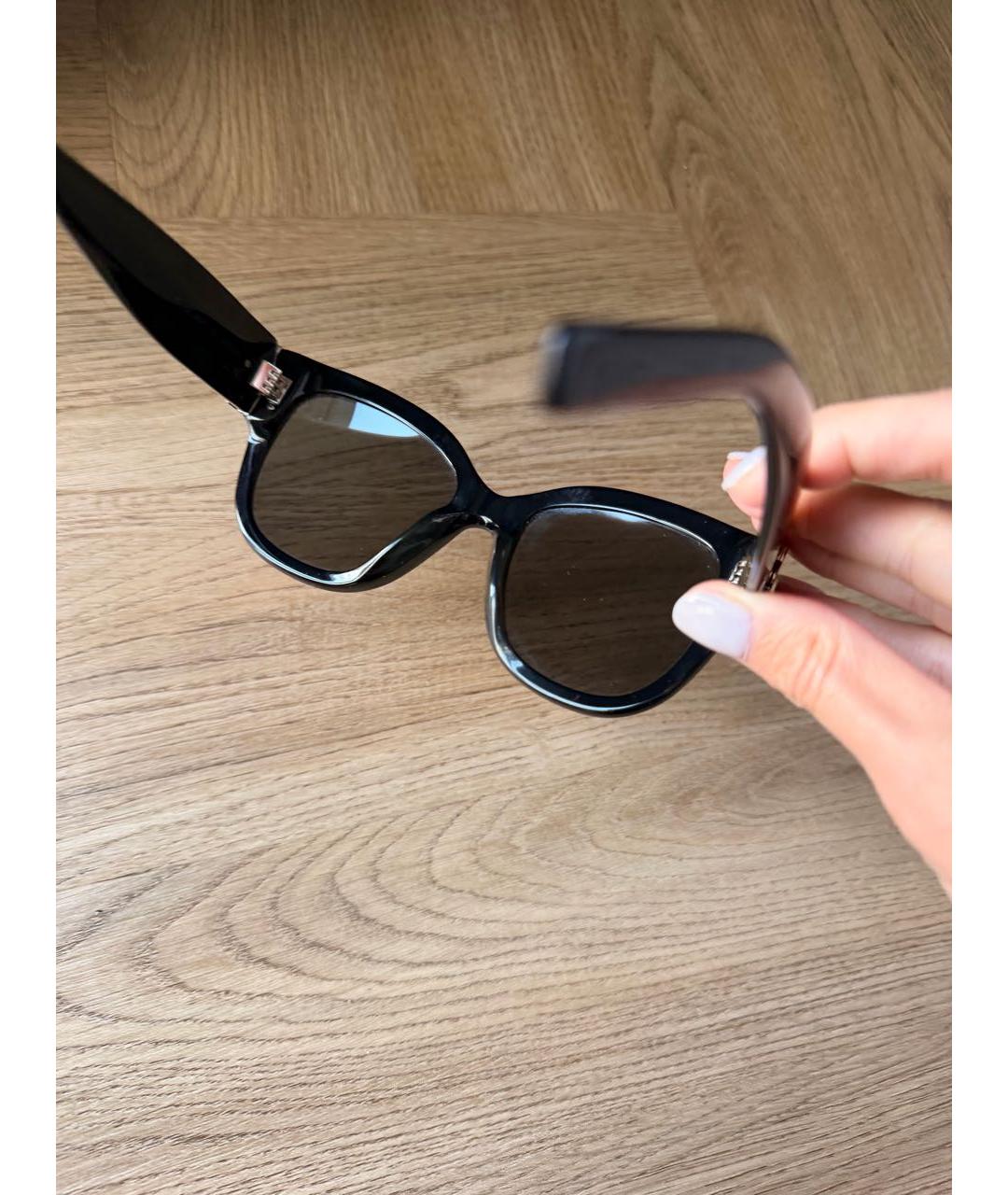 SAINT LAURENT Черные пластиковые солнцезащитные очки, фото 5