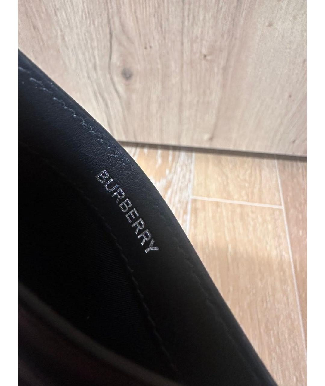 BURBERRY Черный кожаный кардхолдер, фото 4