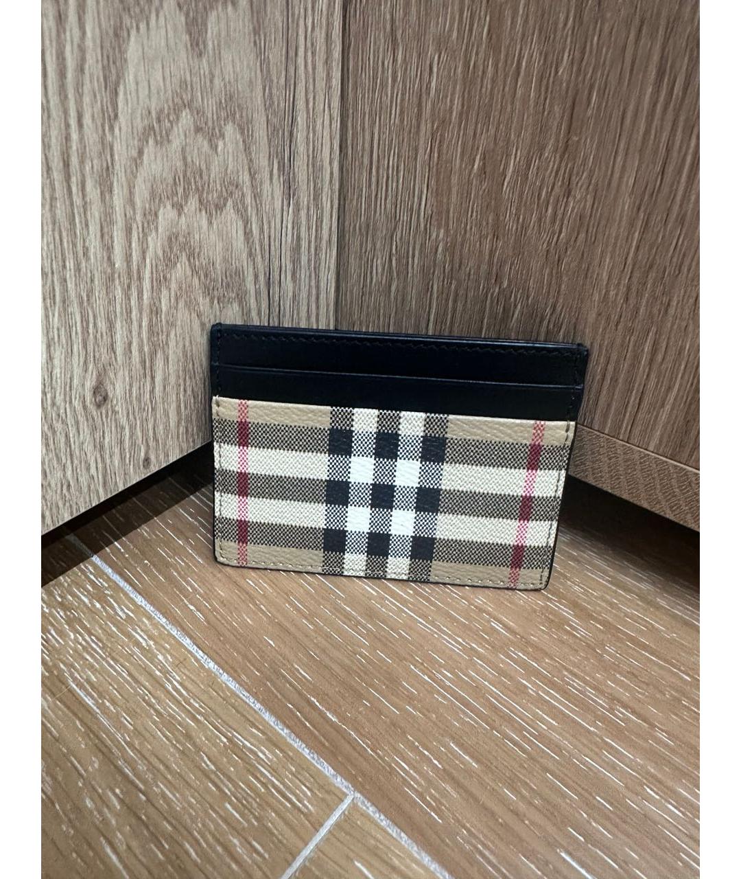 BURBERRY Черный кожаный кардхолдер, фото 3