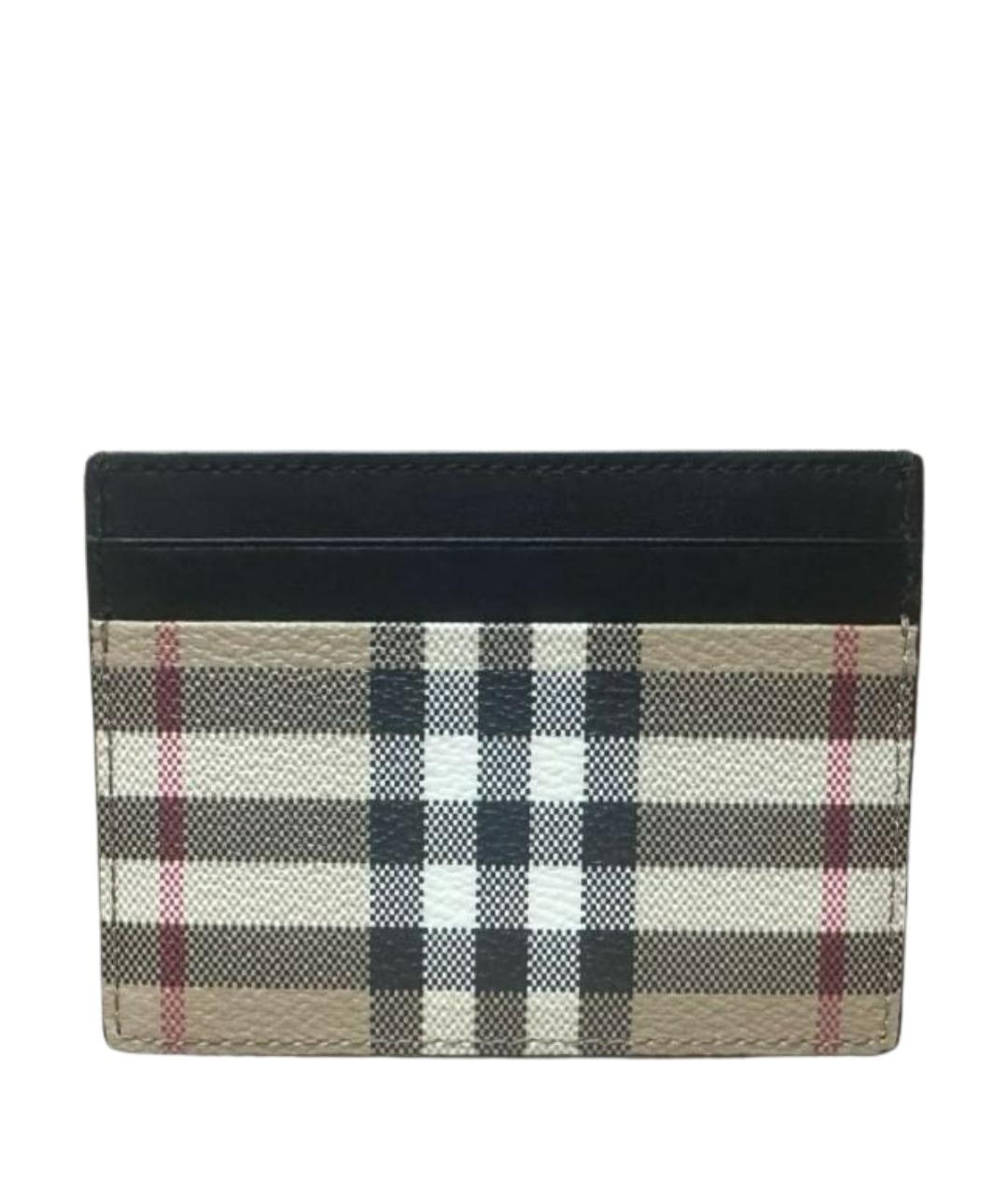 BURBERRY Черный кожаный кардхолдер, фото 1