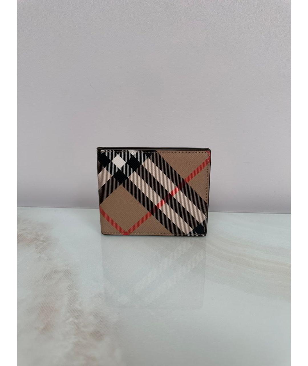 BURBERRY Бежевый кожаный кошелек, фото 9