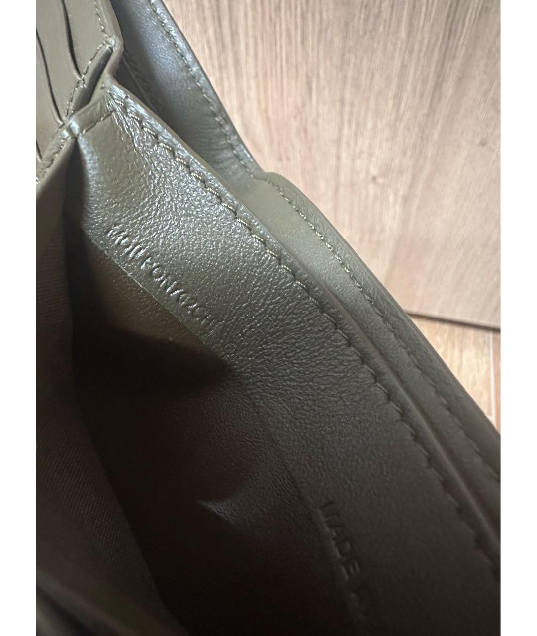 BURBERRY Бежевый кожаный кошелек, фото 8