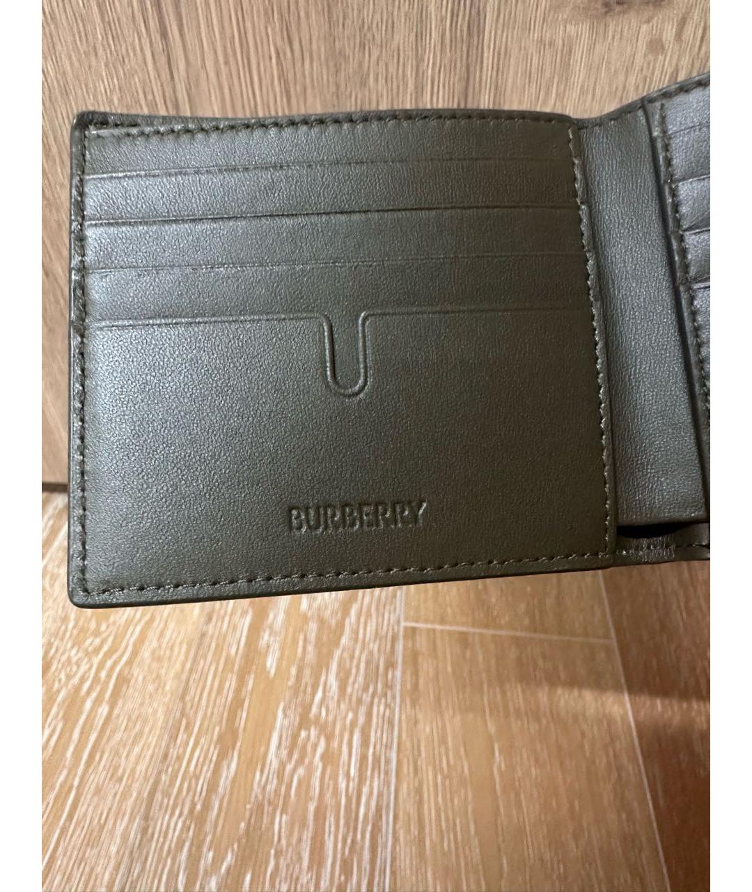 BURBERRY Бежевый кожаный кошелек, фото 6