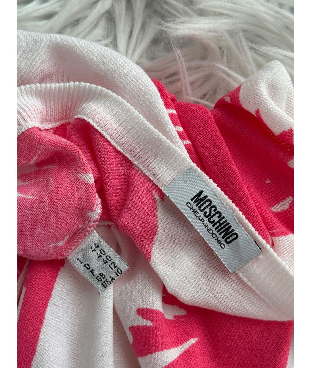 MOSCHINO Коралловый хлопковый кардиган, фото 4