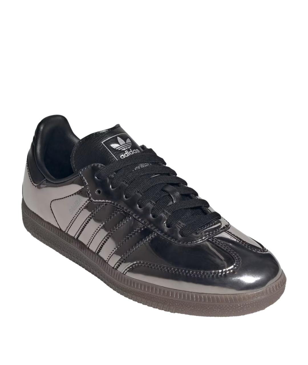ADIDAS Черные кожаные кеды, фото 2