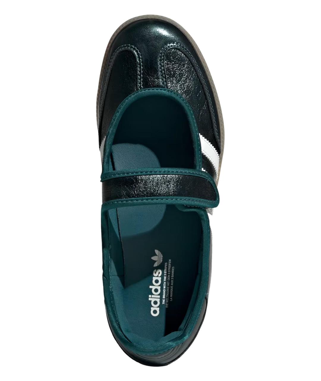 ADIDAS Зеленые кожаные кеды, фото 4