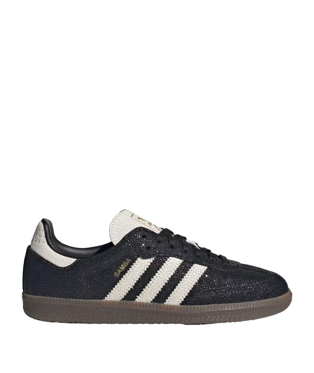 ADIDAS Черные кожаные кеды, фото 1
