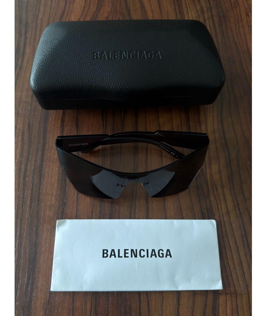 BALENCIAGA Черные пластиковые солнцезащитные очки, фото 4