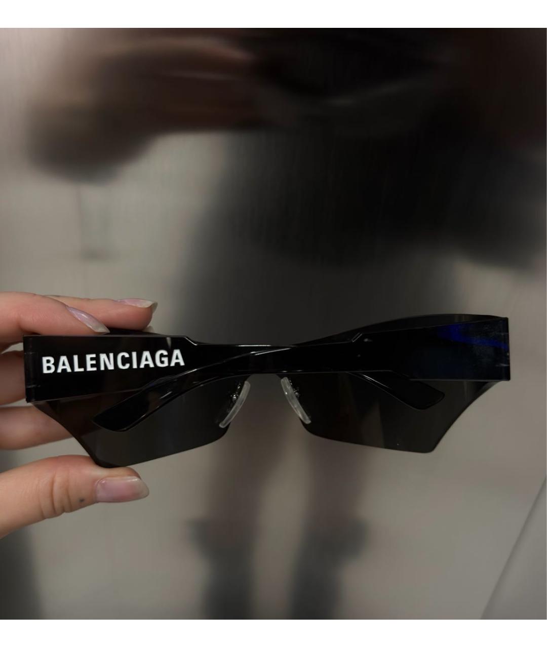 BALENCIAGA Черные пластиковые солнцезащитные очки, фото 2