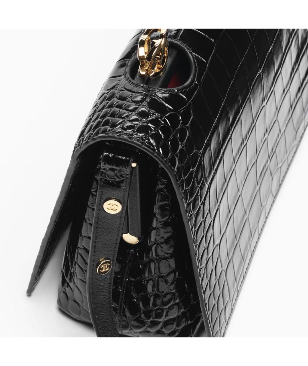 CHANEL Черная кожаная сумка через плечо, фото 4