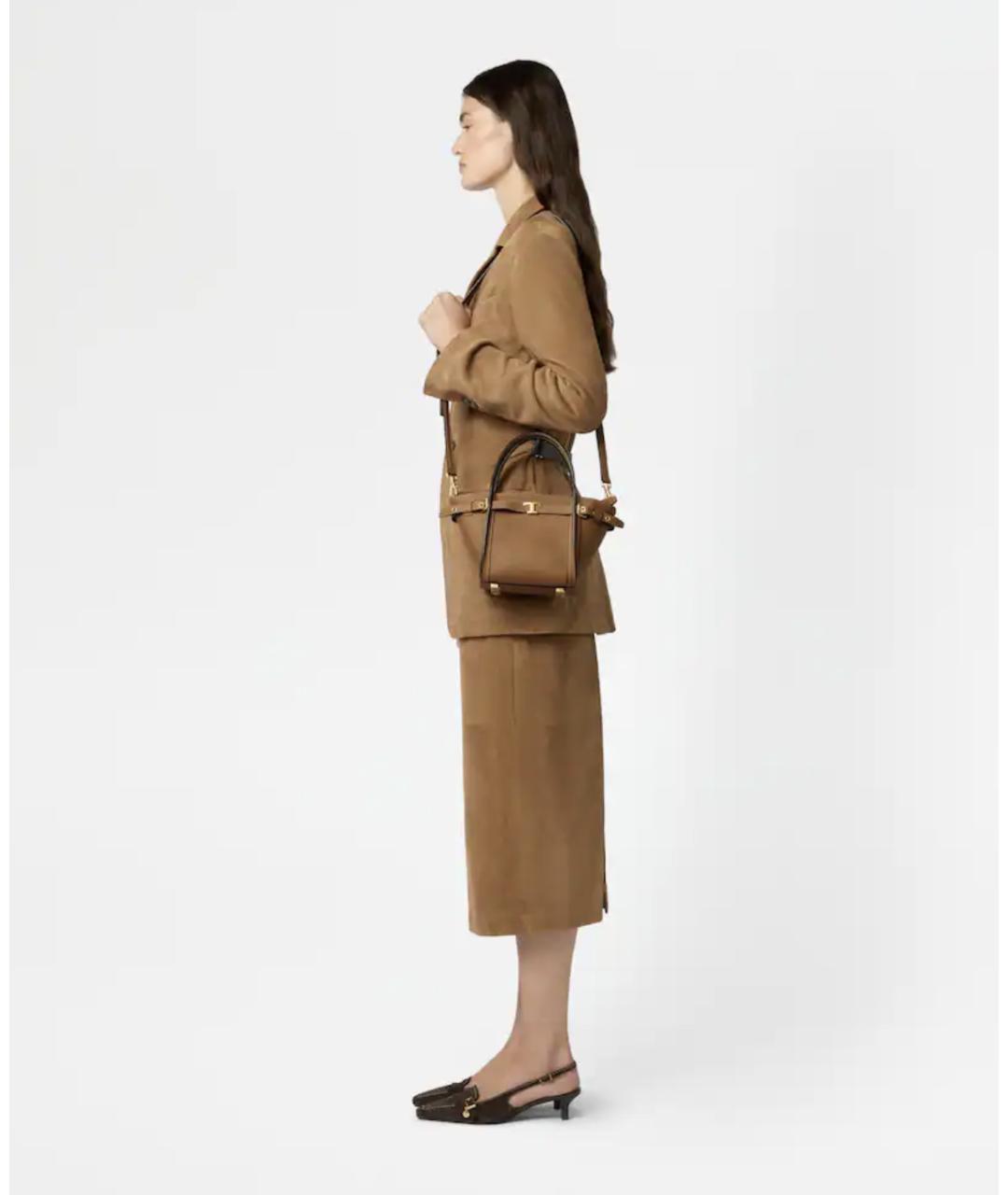 TOD'S Коричневая кожаная сумка через плечо, фото 7