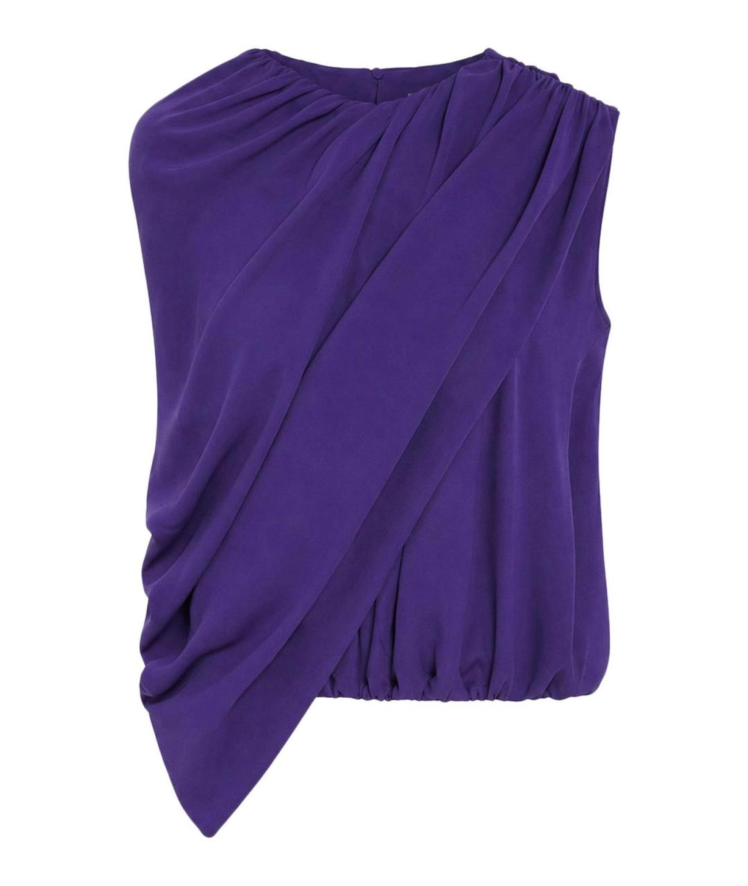 BALENCIAGA Фиолетовая шелковая блузы, фото 1