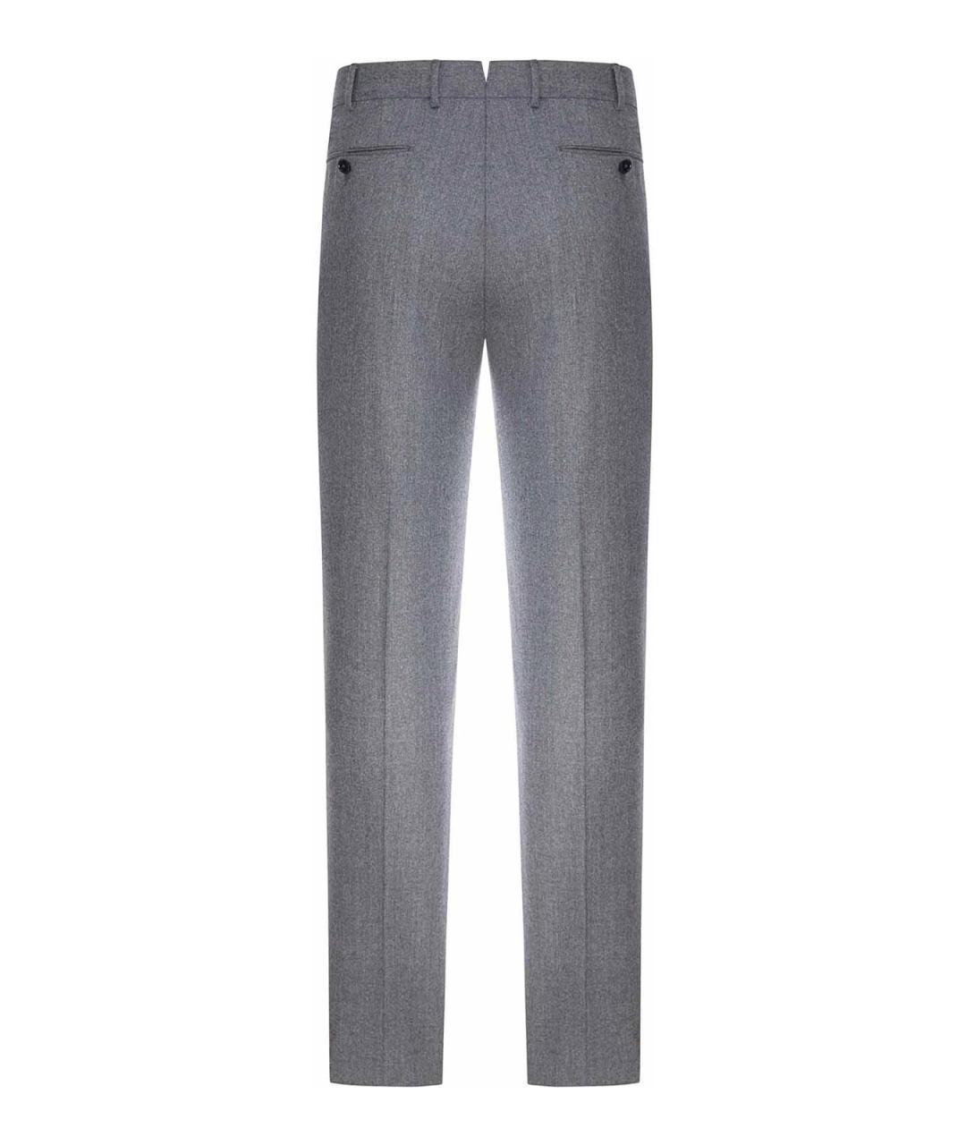 ZEGNA Серые шерстяные классические брюки, фото 2