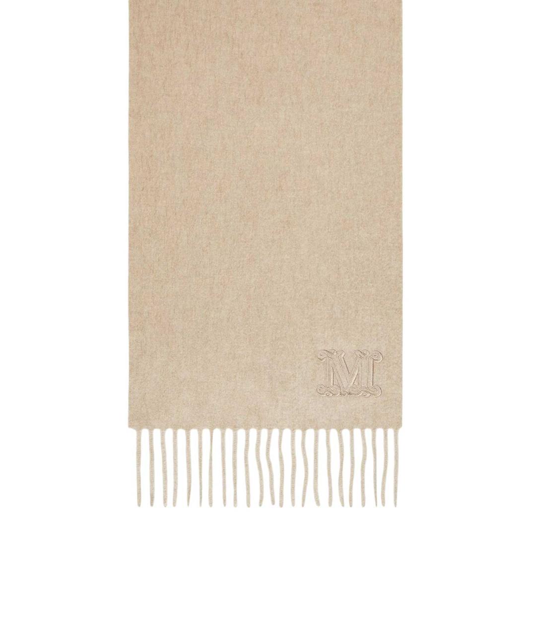 MAX MARA Бежевый кашемировый шарф, фото 1