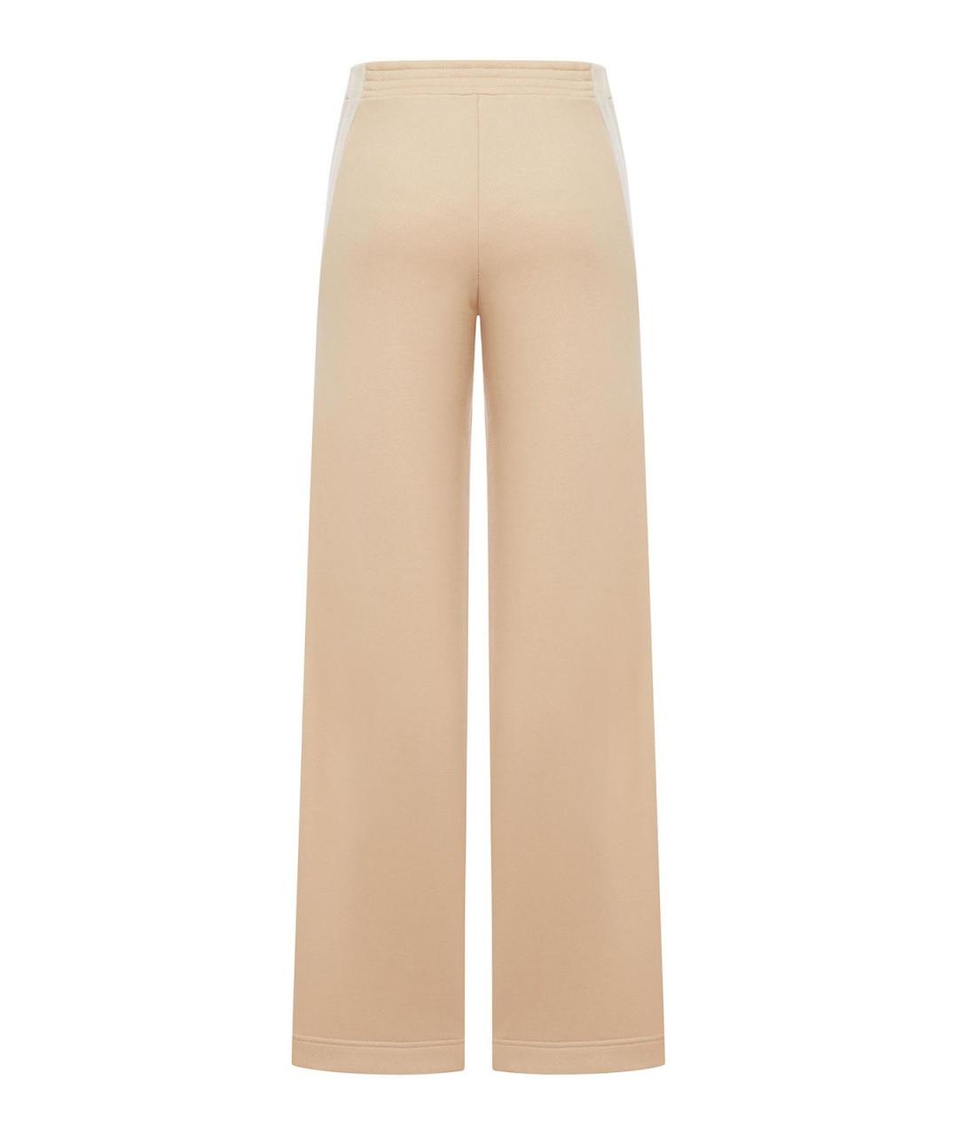 MAX MARA Бежевые хлопковые брюки широкие, фото 2