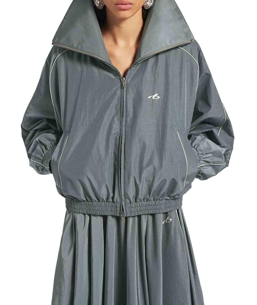 BALENCIAGA Серая хлопковая куртка, фото 3
