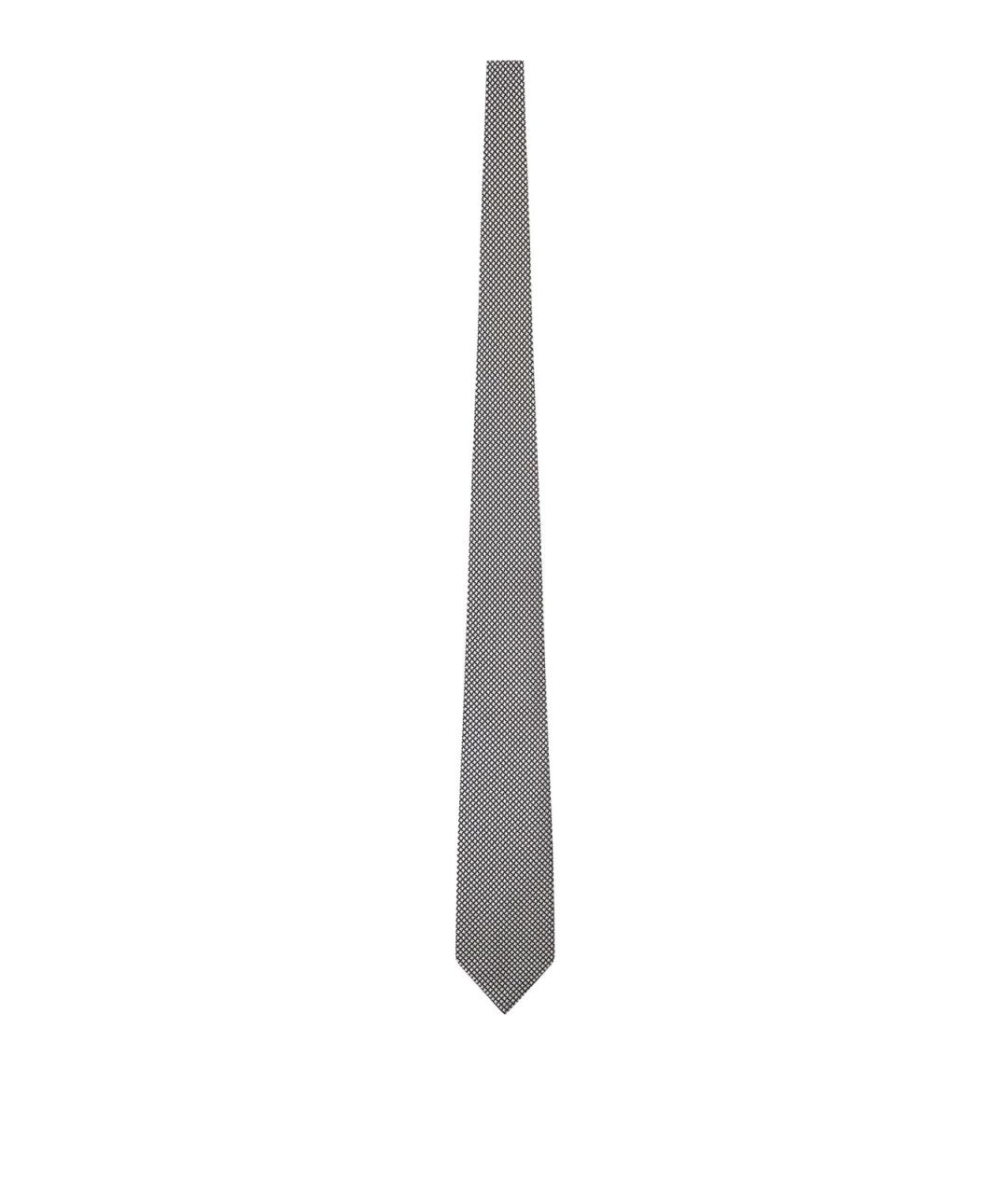 TOM FORD Серый шелковый галстук, фото 1