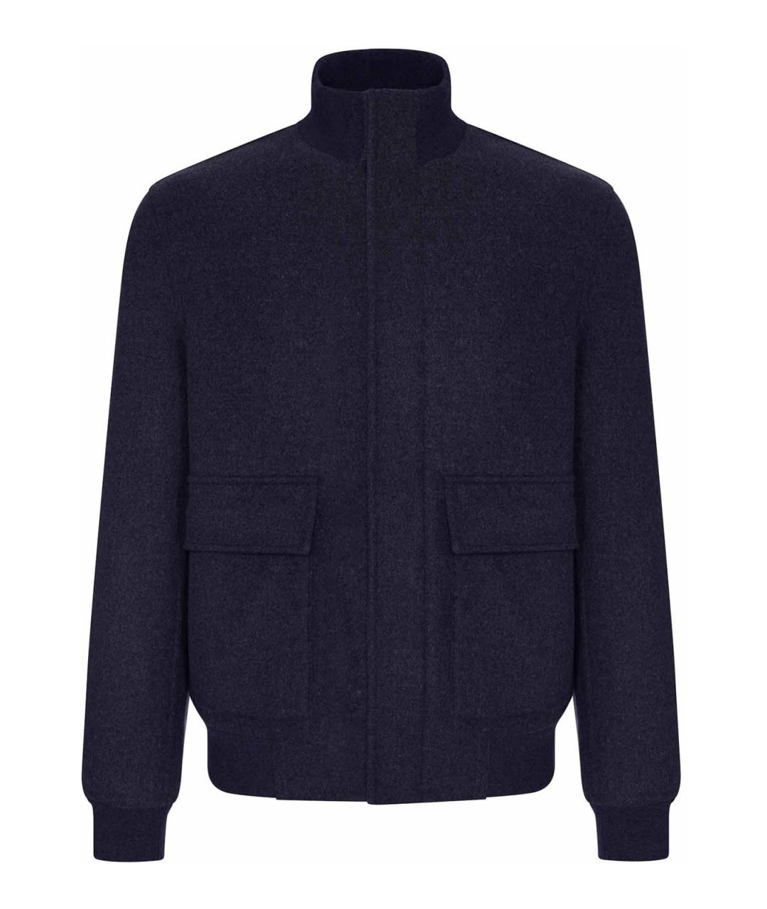 BRUNELLO CUCINELLI Темно-синяя шерстяная куртка, фото 1