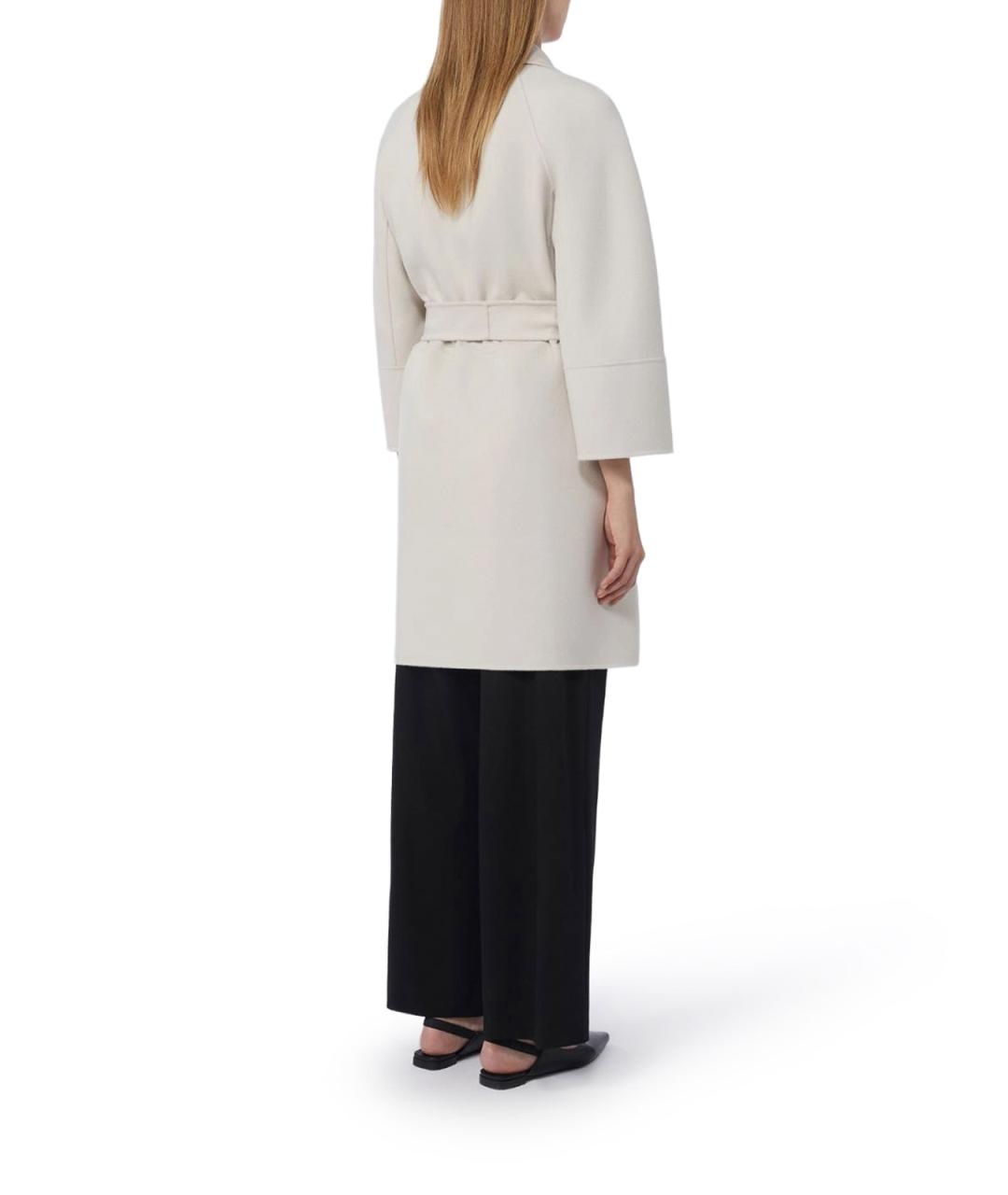 'S MAX MARA Белое шерстяное пальто, фото 3