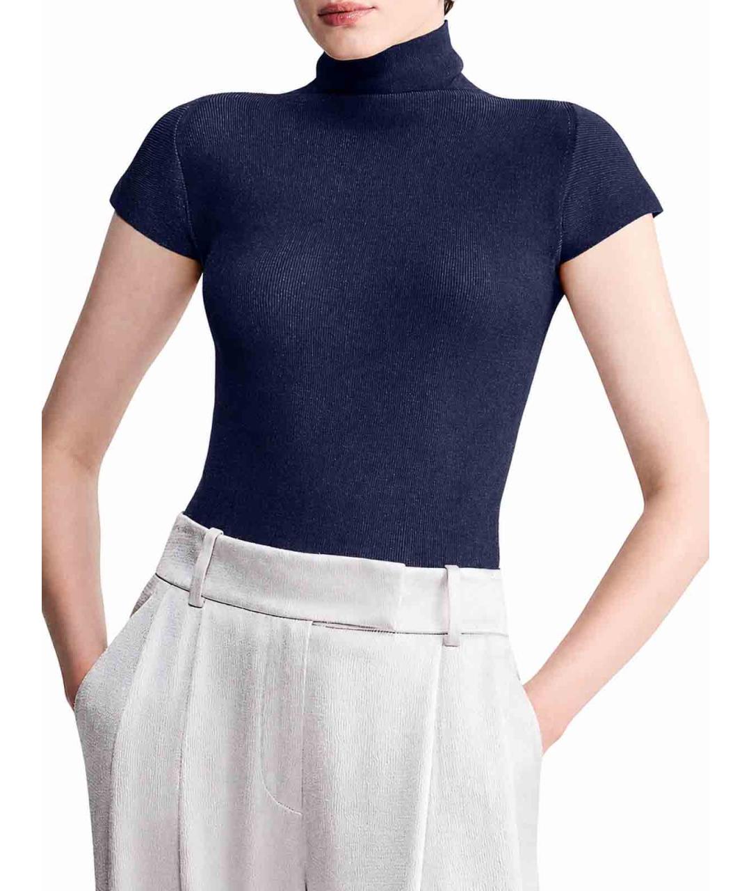 GIORGIO ARMANI Синяя вискозная майка, фото 2