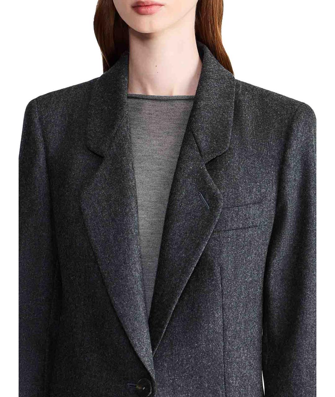 GIORGIO ARMANI Серый кашемировый жакет/пиджак, фото 5