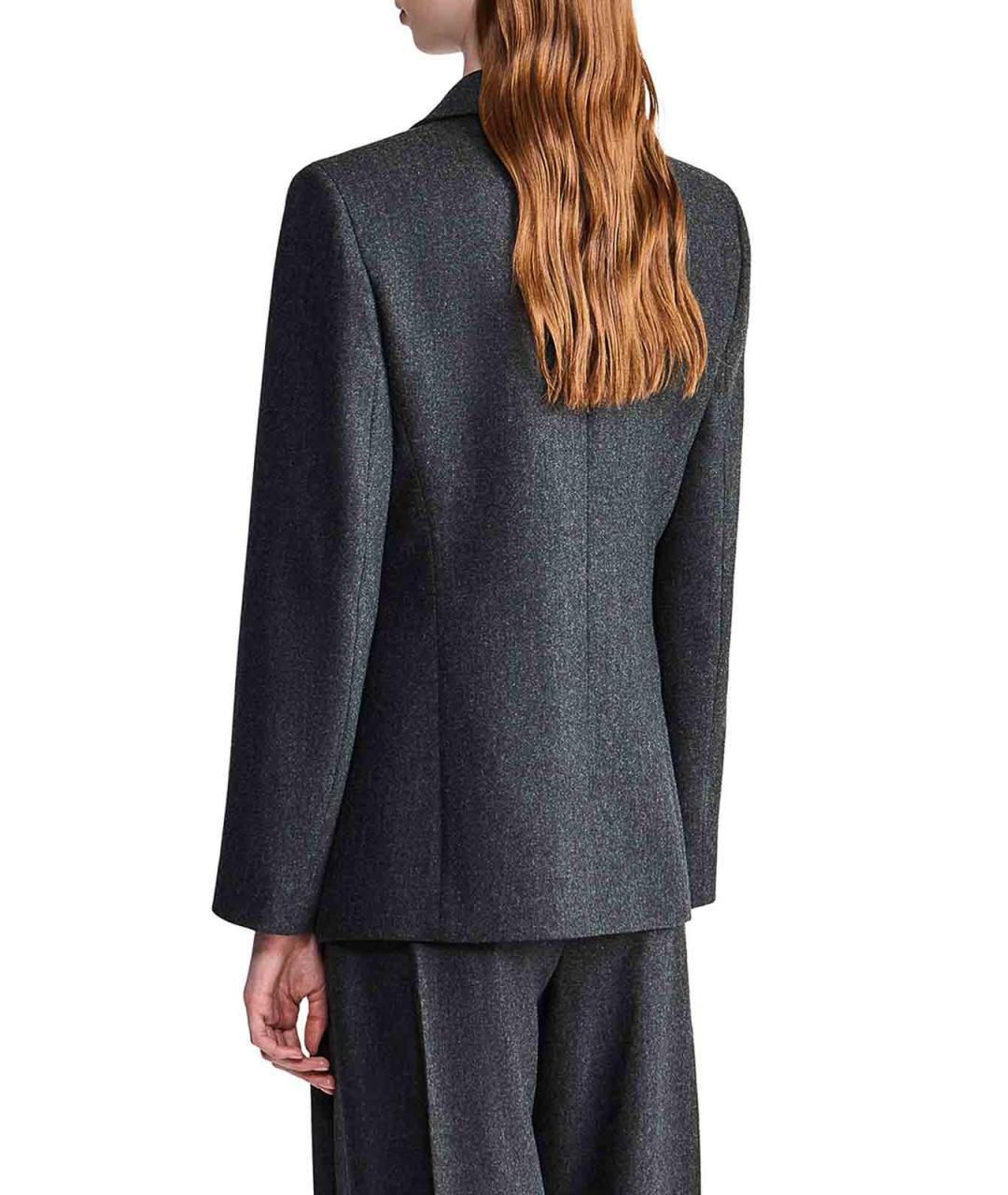 GIORGIO ARMANI Серый кашемировый жакет/пиджак, фото 4