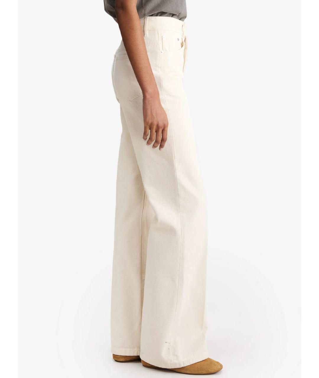 A.P.C. Белые хлопковые прямые джинсы, фото 4
